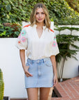 Liana Multi Colored Floral Top