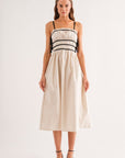Lena Natural Midi Dress