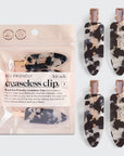 Eco-Friendly Creaseless Clips 4pc Set - Black Terrazzo - sanitystyle
