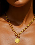Stacie Toggle Chain Coin Necklace