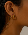 Blakely Hammered Mini Hoop Earring