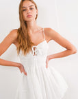 Freya Tie Front Smocked Romper