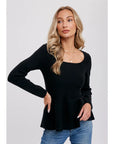 Clare Peplum Knit Top