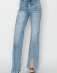 Holly High Rise Ankle Slit Jeans