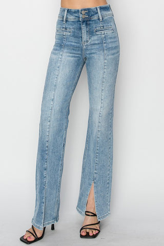 Holly High Rise Ankle Slit Jeans