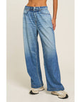 Ainsley Denim Terry Pants- Blue Denim