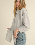 Alliya Stripe Gauze Buttondown
