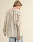 Alliya Stripe Gauze Buttondown