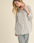 Alliya Stripe Gauze Buttondown