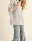 Alliya Stripe Gauze Buttondown