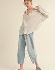 Alliya Stripe Gauze Buttondown