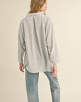 Alliya Stripe Gauze Buttondown