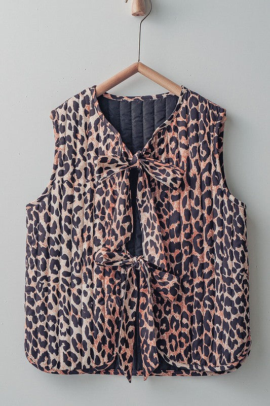 Leopard Print Padded Vest – SANITY