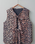 Leopard Print Padded Vest