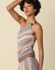 Gia One-Shoulder Stripe Top