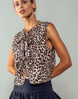 Leopard Print Padded Vest