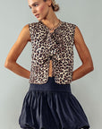 Leopard Print Padded Vest