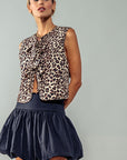 Leopard Print Padded Vest