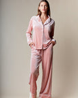 Corin Stripe Velvet Pajama Set