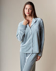 Corin Stripe Velvet Pajama Set