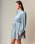 Evette Velvet Shirt Dress