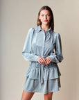 Evette Velvet Shirt Dress