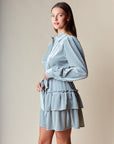 Evette Velvet Shirt Dress
