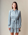Evette Velvet Shirt Dress