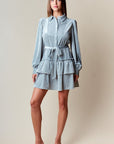 Evette Velvet Shirt Dress