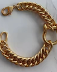 Horse Bit Carabiner Cuban Bracelet- Equestrian Steel