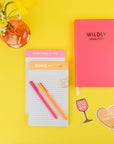 Everything is Fine - Lined Notepad - Perforated Sheets - Pink