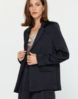 Nora Tie Satin Blazer