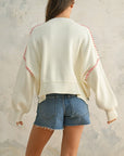 USA Rope Letter Sweater