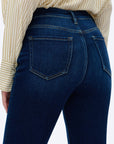 Holly Flare Jeans with Finished Hem & Slit