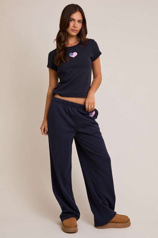 Heart Flag Sweatpants