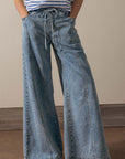 Wide-leg Denim Lounge Pants