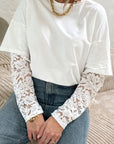 Nadia Lace Layer Tee