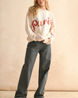 Paris Patch Front Sweatshirt