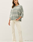 Dina Striped Sweater Top