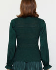 Gia Glitter Flared Knit Top