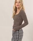 Kara Fuzzy Knit Top
