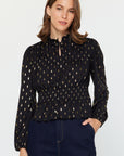 Malina Metallic Blouse