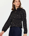 Malina Metallic Blouse