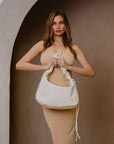Reign Ivory Recycled Vegan Shoulder Bag