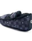 Black Checker Chewy Vuiton Loafer Squeaker Dog Toy