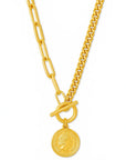 Stacie Toggle Chain Coin Necklace