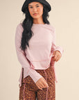 Candace Slub Long Sleeve Layering Top