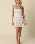 Lisa Button-Front Mini Dress