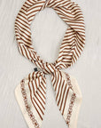 Striped Satin Silky Skinny Scarf