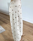 Louisa Polka Dot Straight-Leg Jeans